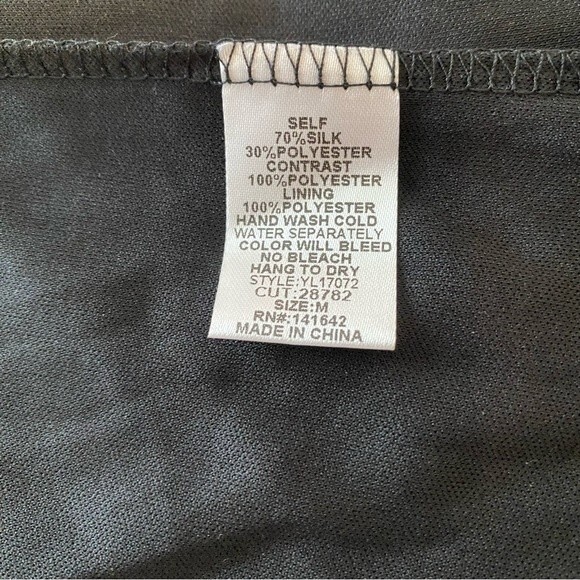 NWT  YA LA Maxi Dress Silk Lace Pleats Slip Style Sexy Glam Black Size M - Picture 13 of 14